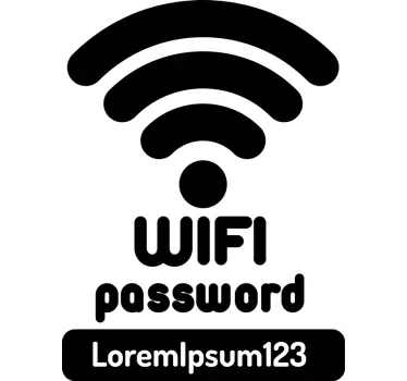 Wifi-salasana teknologiatarra - Tenstickers
