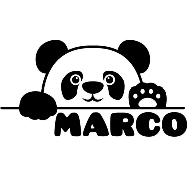 Oma nimi vauvan panda seinätarra lastenhuone - Tenstickers