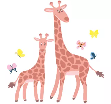 Kirahvi perheleikki maatilan eläintarra - Tenstickers