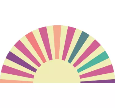 Auringonnousun värisäteet sängynpääty tarra - Tenstickers