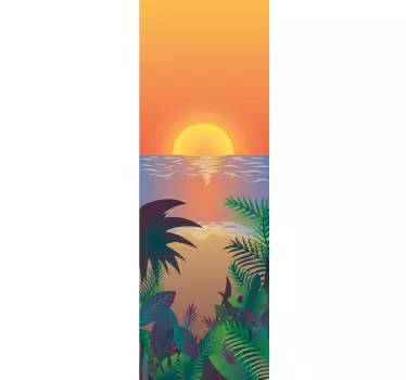 Trooppinen auringonlasku jääkaappitarra - Tenstickers