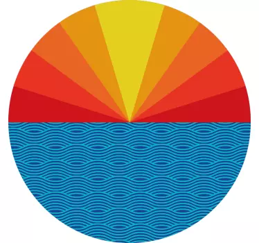 Vintage auringonlasku Sol 70 luvulla seinätarrat - Tenstickers