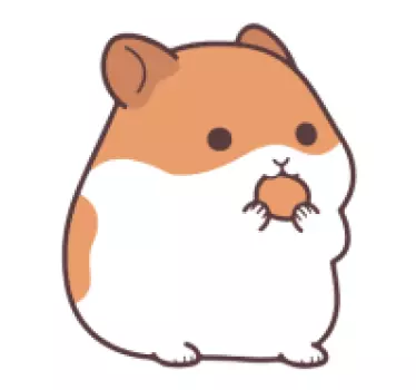 Söpö hamsteri anime tarra lemmikki - Tenstickers