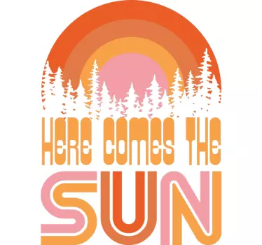 Täällä paistaa aurinko luontoaiheinen seinätarra - Tenstickers