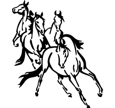 4 hevosta juoksemassa Eläintarrat - Tenstickers