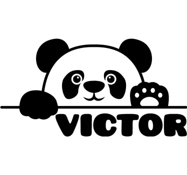 Kurkistettu vauva-panda nimellä vauvatarrat - Tenstickers