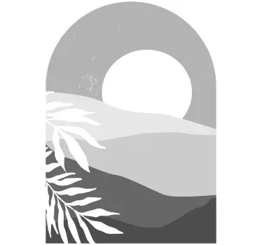 Minimalistinen vuoristomaisema luontoaiheinen seinätarra - Tenstickers