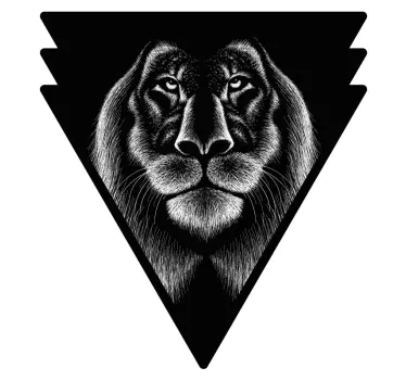 Majesteettinen leijona-tunnus villieläintarra - Tenstickers