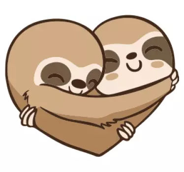 Anime laiskiainen sydän Eläintarrat - Tenstickers