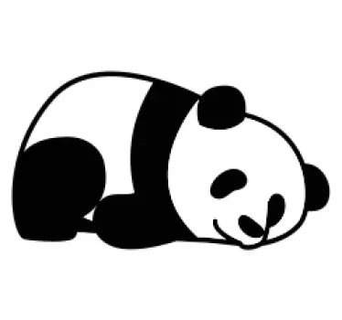 Anime panda nukkumassa Eläintarrat - Tenstickers