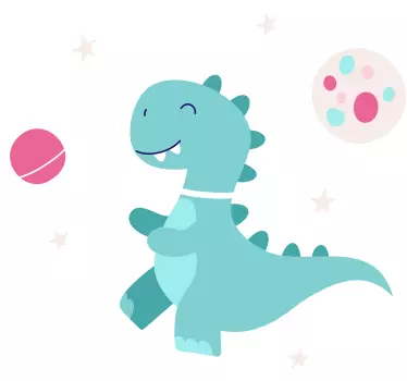 Avaruusdinosaurus ja kuu Dinosaurustarra - Tenstickers