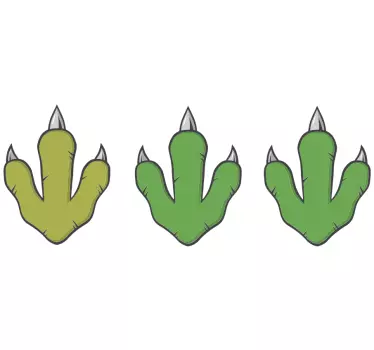 Vihreät dinosaurusjäljet Dinosaurustarra - Tenstickers