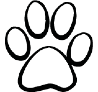 Tassunjälki siluetti tarra lemmikki - Tenstickers