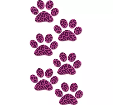 Leopardikuvio tassupainatus tarra lemmikki - Tenstickers