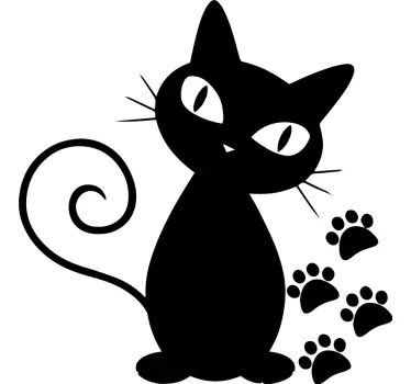 Kissan ja tassun painatus tarra lemmikki - Tenstickers