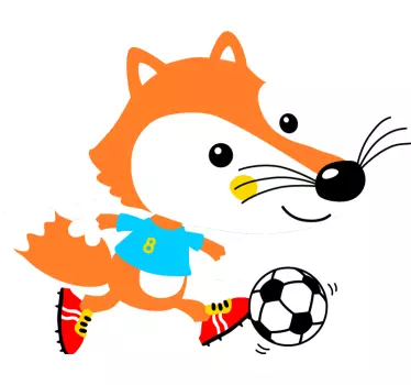 Leikkisä kettu hahmo kissatarra ja koiratarra - Tenstickers