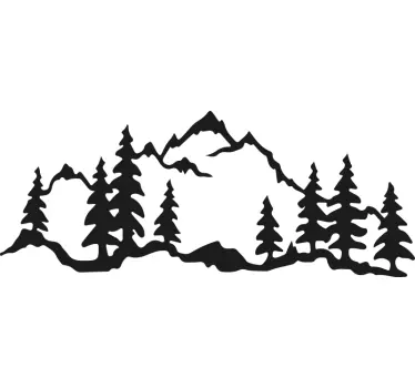 Metsä- ja vuoristomaisema luontotarra - Tenstickers
