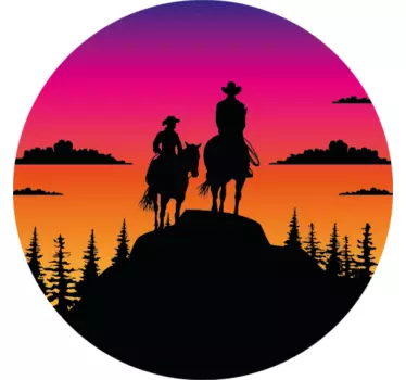 Villi länsi-auringonlasku luontotarra - Tenstickers
