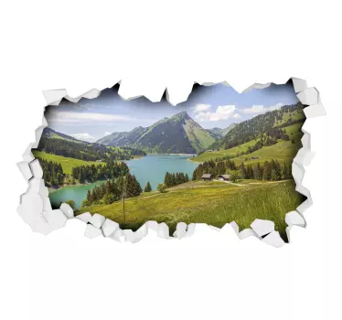 Vuoren ja metsän muurin repeämä luontotarra - Tenstickers