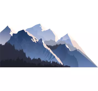 Realistinen metsä ja vuori luontotarra - Tenstickers