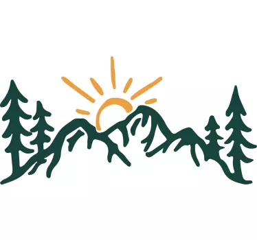 Vuoristosaapumisen aamuvalo seinätarra - Tenstickers