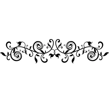 Sängynpääty tarra elegantti kasvitaitos - Tenstickers