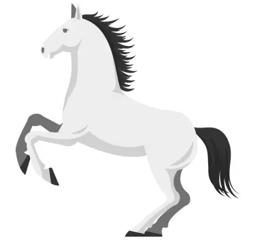 Esivalkoinen espanjalainen hevonen Maatilaeläintarroja - Tenstickers