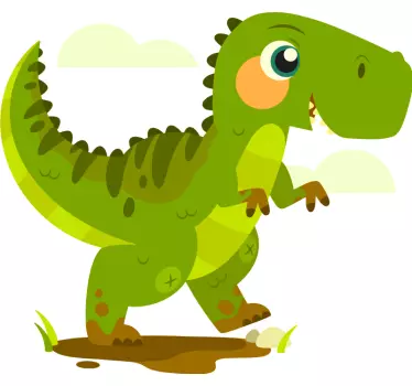 Söpö vauva dinosaurus sarjakuva Dinosaurustarra - Tenstickers