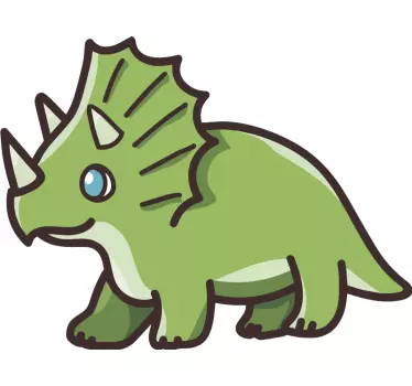 Söpö sarjakuva dinosaurus triceratops Dinosaurustarra - Tenstickers
