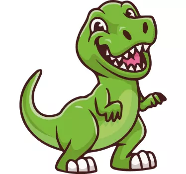 Söpö dinosaurus tyrannosaurus sarjakuva Dinosaurustarra - Tenstickers