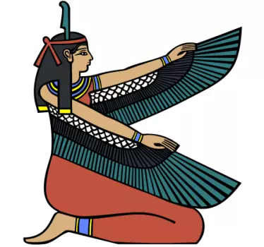 Egyptiläisen jumalattaren seinä tarra - Tenstickers