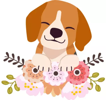 Koira beagle makaa Koiratarra - Tenstickers
