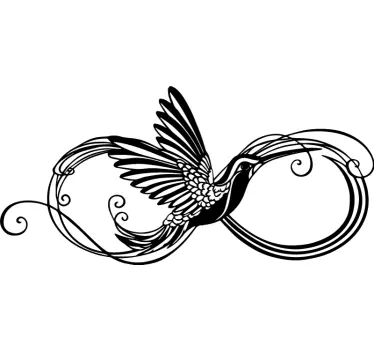 Colibri-lintu lentää Lintutarrat - Tenstickers