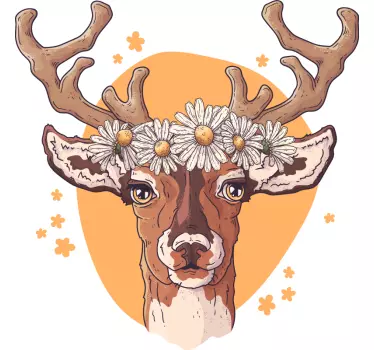 Kukka hirvi Eläintarrat - Tenstickers