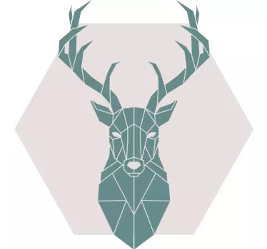 Geometrinen sikapää tarra - Tenstickers