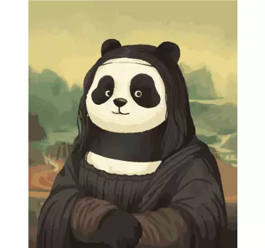 Panda monalisana Villieläintarrat - Tenstickers