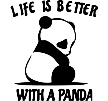 Elämä on parempaa pandan kanssa Villieläintarrat - Tenstickers