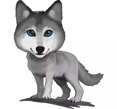 Susi piirtää sinisiä silmiä tuijottaen Villieläintarrat - Tenstickers