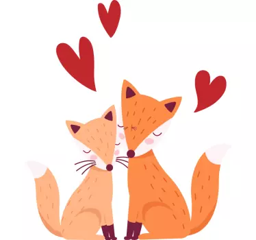 Söpö kettu pari Villieläintarrat - Tenstickers