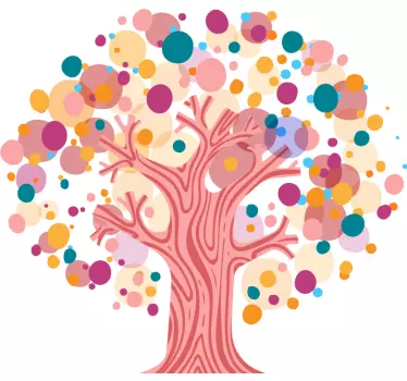 Elämän puu monivärinen Puutarrat - Tenstickers