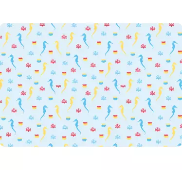 Merihevonen ja koralli Läppäritarrat - Tenstickers