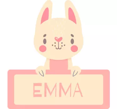Pupu, jolla on nimi seinätarra lastenhuone - Tenstickers