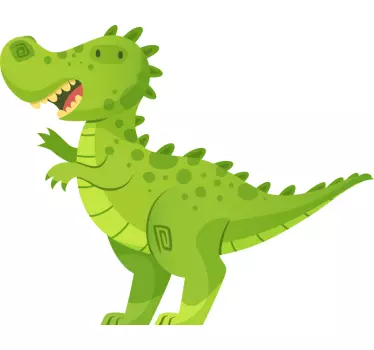 Sarjakuva vihreä dinosaurus seinätarra lastenhuone - Tenstickers
