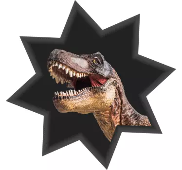T-rex 3d-efektinä Dinosaurustarra - Tenstickers