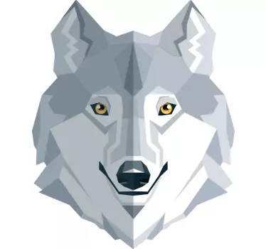 Abstrakti susi suunnittelu Ikkunatarra - Tenstickers