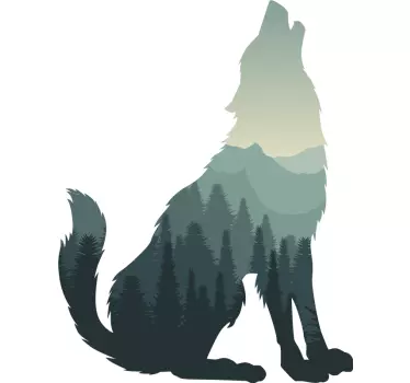 Susi metsä ulvoen Villieläintarrat - Tenstickers