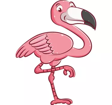 Söpö flamingo hahmo lintutarra - Tenstickers