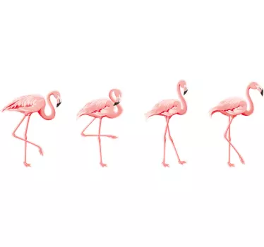 Vaaleanpunainen flamingolintu Ikkunatarra - Tenstickers