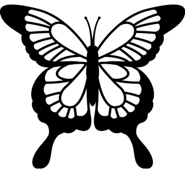 Seinätarra perhonen elegantissa muodossa - Tenstickers