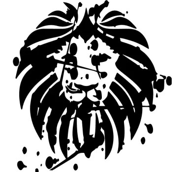Musta leijonan roiskeita Villieläintarrat - Tenstickers